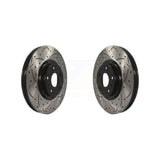 Front Coated Drilled Slotted Disc Brake Rotors Pair For Ford Fusion Lincoln MKZ KD-100020