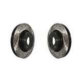 Front Coated Drilled Slotted Disc Brake Rotors Pair For Ford Mustang KD-100022