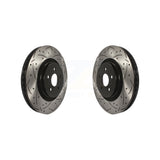 Front Coated Drilled Slotted Disc Brake Rotors Pair For Ford Edge Fusion Lincoln MKX MKZ Nautilus Continental KD-100024
