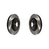 Front Coated Drilled Slotted Disc Brake Rotors Pair For Dodge Charger Chrysler 300 Challenger Magnum KD-100027