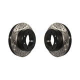 Front Coated Drilled Slotted Disc Brake Rotors Pair For Ram 2500 3500 1500 Dodge KD-100032