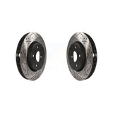 Front Coated Drilled Slotted Disc Brake Rotors Pair For Jeep Grand Cherokee Dodge Durango KD-100033