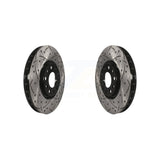 Front Coated Drilled Slotted Disc Brake Rotors Pair For Jeep Renegade Compass Dodge Dart Chrysler 200 Fiat 500X KD-100036