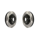 Front Coated Drilled Slotted Disc Brake Rotors Pair For Mercedes-Benz GLK350 CLS550 CLS500 GLK250 E550 KD-100052