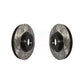Front Coated Drilled Slotted Disc Brake Rotors Pair For BMW X5 X6 KD-100058