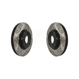 Front Coated Drilled Slotted Disc Brake Rotors Pair For Ford Escape Volvo C-Max S40 C70 C30 V50 KD-100059