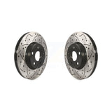 Front Coated Drilled Slotted Disc Brake Rotors Pair For Toyota Corolla Scion xD Matrix Pontiac Vibe KD-100062