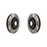 Front Coated Drilled Slotted Disc Brake Rotors Pair For Honda Odyssey Acura TL KD-100070