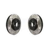 Front Coated Drilled Slotted Disc Brake Rotors Pair For Mercedes-Benz E350 C300 C350 E400 SLC300 E250 KD-100076