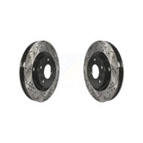 Front Coated Drilled Slotted Disc Brake Rotors Pair For Nissan Sentra Juke KD-100077