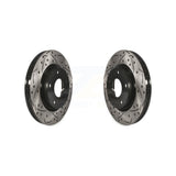 Front Coated Drilled Slotted Disc Brake Rotors Pair For Nissan Sentra KD-100094