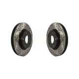 Front Coated Drilled Slotted Disc Brake Rotors Pair For Nissan Altima KD-100098