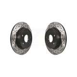 Rear Coated Drilled Slotted Disc Brake Rotors Pair For Chevrolet Cruze Buick Encore Trax Sonic Limited KD-100111