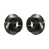 Rear Coated Drilled Slotted Disc Brake Rotors Pair For Ford F-250 Super Duty F-350 KD-100129