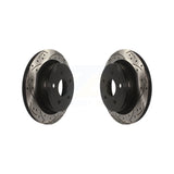 Rear Coated Drilled Slotted Disc Brake Rotors Pair For Ram 1500 Dodge Durango Classic Chrysler Aspen KD-100132