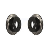 Rear Coated Drilled Slotted Disc Brake Rotors Pair For Jeep Dodge Patriot Chrysler Compass Avenger 200 Caliber Sebring Mitsubishi Lancer KD-100136