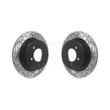 Rear Coated Drilled Slotted Disc Brake Rotors Pair For Jeep Patriot Dodge Chrysler Compass Avenger 200 Mitsubishi Sebring Lancer Caliber Outlander Sport RVR KD-100138