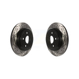 Rear Coated Drilled Slotted Disc Brake Rotors Pair For Jeep Grand Cherokee Dodge Durango KD-100141