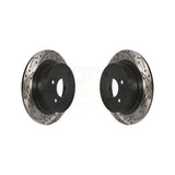 Rear Coated Drilled Slotted Disc Brake Rotors Pair For Nissan Altima Sentra Maxima Juke KD-100147