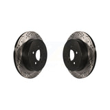 Rear Coated Drilled Slotted Disc Brake Rotors Pair For Nissan Murano INFINITI Pathfinder QX60 Q50 Quest FX35 JX35 Q60 M37 QX70 Q70 Q70L FX45 FX37 M56 M35h KD-100149