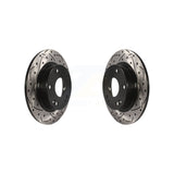 Rear Coated Drilled Slotted Disc Brake Rotors Pair For Honda Civic Acura ILX CSX KD-100153