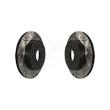 Rear Coated Drilled Slotted Disc Brake Rotors Pair For 2007-2015 Mazda CX-9 KD-100160