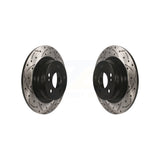 Rear Coated Drilled Slotted Disc Brake Rotors Pair For Mercedes-Benz C300 C250 C230 KD-100169