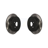 Rear Coated Drilled Slotted Disc Brake Rotors Pair For Toyota Highlander Sienna Lexus RX350 RX450h KD-100170