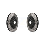 Rear Coated Drilled Slotted Disc Brake Rotors Pair For Audi Q5 A6 Quattro Q7 Porsche Macan A4 A5 A7 S5 SQ5 S4 A8 Sportback allroad PHEV KD-100179