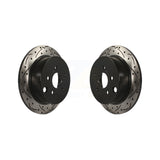 Rear Coated Drilled Slotted Disc Brake Rotors Pair For Subaru Forester Impreza Crosstrek XV KD-100185
