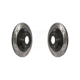 Rear Coated Drilled Slotted Disc Brake Rotors Pair For Mazda CX-5 CX-30 MX-30 EV KD-100187
