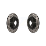 Rear Coated Drilled Slotted Disc Brake Rotors Pair For 2014-2021 Mazda 6 KD-100188