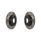 Rear Coated Drilled Slotted Disc Brake Rotors Pair For Mazda 3 CX-3 CX-30 Sport KD-100193