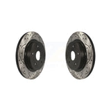 Rear Coated Drilled Slotted Disc Brake Rotors Pair For Subaru Outback Legacy WRX KD-100196