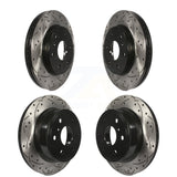 Front Rear Coated Drilled Slotted Disc Brake Rotors Kit For Chevrolet Silverado 1500 GMC Sierra Tahoe Yukon Cadillac Suburban Escalade XL Avalanche ESV EXT KD-100206