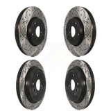 Front Rear Coated Drilled Slotted Disc Brake Rotors Kit For 2010-2015 Chevrolet Camaro LT LS KD-100208