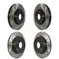 Front Rear Coated Drilled Slotted Disc Brake Rotors Kit For Chevrolet Cruze Sonic Limited KD-100211