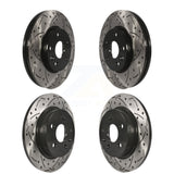 Front Rear Coated Drilled Slotted Disc Brake Rotors Kit For Chevrolet Cruze Sonic Limited KD-100211