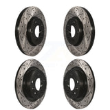 Front Rear Coated Drilled Slotted Disc Brake Rotors Kit For Chevrolet Cruze Buick Verano Volt Orlando KD-100215