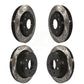 Front Rear Coated Drilled Slotted Disc Brake Rotors Kit For 2012-2014 Ford F-150 With 7 Lug Wheels KD-100227