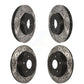 Front Rear Coated Drilled Slotted Disc Brake Rotors Kit For Ford Focus KD-100229