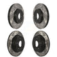 Front Rear Coated Drilled Slotted Disc Brake Rotors Kit For Ford C-Max KD-100230