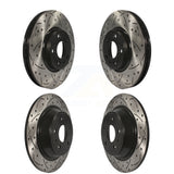 Front Rear Coated Drilled Slotted Disc Brake Rotors Kit For Ford Fusion Lincoln MKZ KD-100233