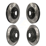 Front Rear Coated Drilled Slotted Disc Brake Rotors Kit For Ford Fusion Lincoln MKZ KD-100234