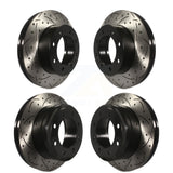 Front Rear Coated Drilled Slotted Disc Brake Rotors Kit For Ford F-250 Super Duty F-350 4WD KD-100236