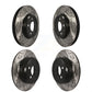 Front Rear Coated Drilled Slotted Disc Brake Rotors Kit For Dodge Charger Chrysler 300 Challenger Magnum KD-100243
