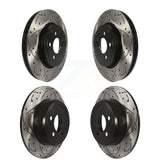 Front Rear Coated Drilled Slotted Disc Brake Rotors Kit For Dodge Charger Chrysler 300 KD-100244