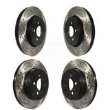 Front Rear Coated Drilled Slotted Disc Brake Rotors Kit For Dodge Charger Chrysler 300 Challenger Magnum KD-100245