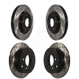 Front Rear Coated Drilled Slotted Disc Brake Rotors Kit For Jeep Patriot Dodge Compass Caliber Chrysler Avenger Sebring 200 KD-100248