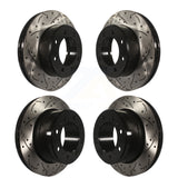 Front Rear Coated Drilled Slotted Disc Brake Rotors Kit For Ram 2500 3500 1500 Dodge KD-100254